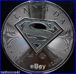 Canada 2016 1 oz Superman S Shield Logo SILVER MAPLE LEAF COIN BULLION