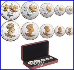 Canada 2016'A Historic Reign Fractional Set of 5 Silver Maple Leaf' Coin Set Canada 2016'A Historic Reign Fractional Set of 5 Silver Maple Leaf' Coin Set