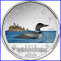 Canada 2016 Big Coins Series Loonie Color $1 5 Oz Pure Silver Dollar Proof + OGP
