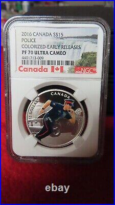 Canada 2016 POLICE OFFICER Heroes Policeman $15 Proof NGC PF70 Silver. 9999 Canada 2016 POLICE OFFICER Heroes Policeman $15 Proof NGC PF70 Silver. 9999