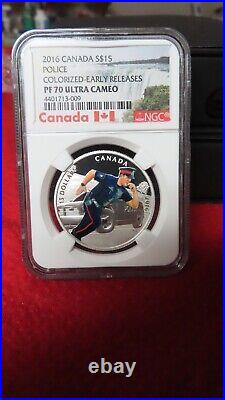 Canada 2016 POLICE OFFICER Heroes Policeman $15 Proof NGC PF70 Silver. 9999 Canada 2016 POLICE OFFICER Heroes Policeman $15 Proof NGC PF70 Silver. 9999