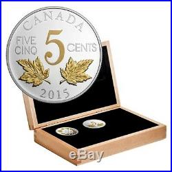 Canada 2016 Silver Gold Plated 6 Coin Complete Set Legacy of the Canadian Nickel