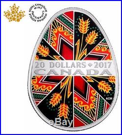 Canada 2017 20 Traditional Ukrainian Pysanka Egg Shape 1oz Silver Coin Sold Out
