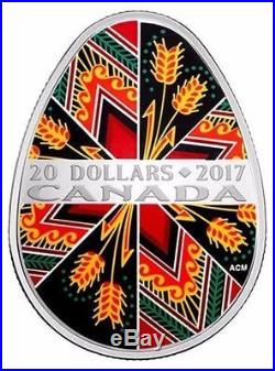 Canada 2017 20 Traditional Ukrainian Pysanka Egg Shape 1oz Silver Coin Sold Out