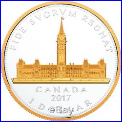 Canada 2017 Parliament Building Renewed Silver Dollar 2 Oz Proof $1 Masters Club