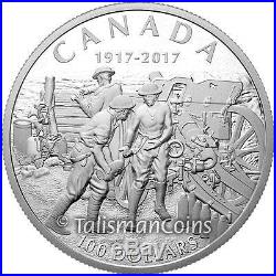 Canada 2017 World War I 1917 Battle of Vimy Ridge 10th $100 10 Oz Silver Proof