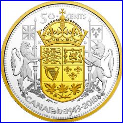 Canada 2018 75th Anniversary 1943 Half Dollar 2 Oz Silver master club edit