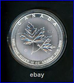 Canada 2019 Silver 10 Oz $50 Magnificent Maple Leaf Uncirculated Original Case