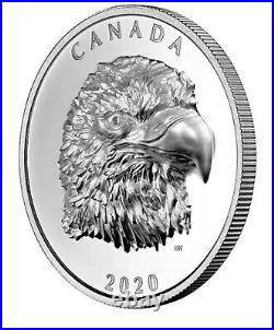 Canada 2020 25$ Proud Bald Eagle 1 oz. Silver EHR Royal Canadian Mint COA & Box
