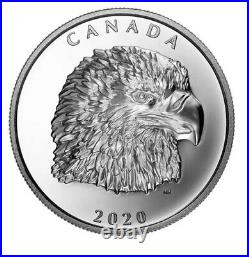 Canada 2020 25$ Proud Bald Eagle 1 oz. Silver EHR Royal Canadian Mint COA & Box
