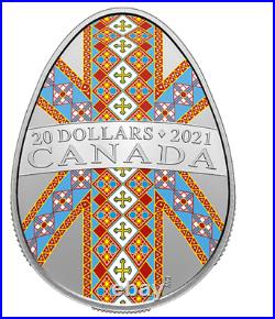 Canada 2021 $20 Pysanka 1oz. Pure Silver Coin