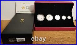 Canada 2022 Fine Silver Maple Leaf Fractional Set With Coa & Case