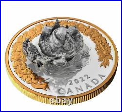 Canada 2022 Holiday Splendour 5 oz. Silver Coin Santa and his Reindeer