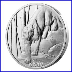 Canada $20 Pure Silver Coin, Ultra High Relief, Great Hunters COUGAR, 2024