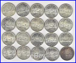 Canada 20 Uncirculated 1965 Silver Dollars