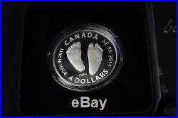 Canada $4 Fine silver Born in 2011, Baby Feet, Welcome to the World
