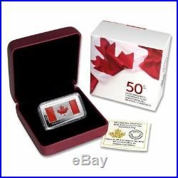 Canada $50 2015 50th Anniversary of the Canadian Flag Fine Silver Coin