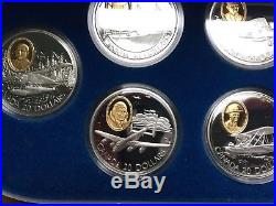 Canada Aviation Coin Series I AND II Complete Twenty Silver Coins in Two Cases
