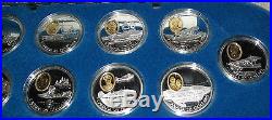 Canada Aviation Sterling silver 10 X $20 Dollars proof gilded set 1990 94