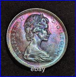 Canada Dollar, $1, 1966, KM #64.1, 80% Silver, Toned