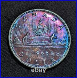 Canada Dollar, $1, 1966, KM #64.1, 80% Silver, Toned