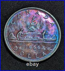 Canada Dollar, $1, 1966, KM #64.1, 80% Silver, Toned