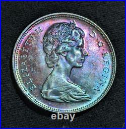 Canada Dollar, $1, 1966, KM #64.1, 80% Silver, Toned