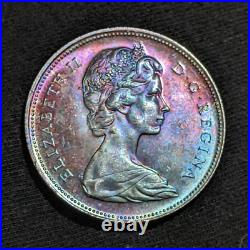 Canada Dollar, $1, 1966, KM #64.1, 80% Silver, Toned