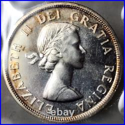 Canada Elizabeth II Silver Dollar 1955 Iccs Pl-65