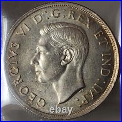 Canada George VI Silver Dollar 1938 Iccs Ms63