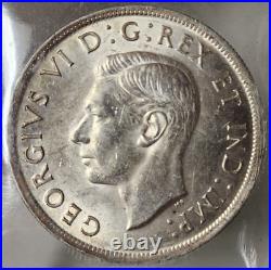 Canada George VI Silver Dollar 1938 Iccs Ms-62