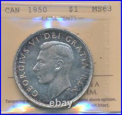Canada George VI Silver Dollar 1950 Arnprior ICCS MS63 XXR 080