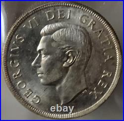Canada George VI Silver Dollar 1950 Iccs Ms65