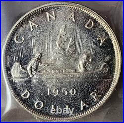 Canada George VI Silver Dollar 1950 Iccs Pl65