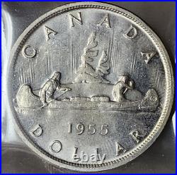 Canada George VI Silver Dollar 1955 Arnprior Iccs Ms63