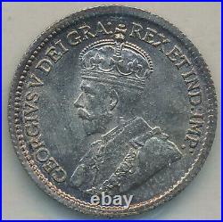 Canada George V Silver 5 Cents 1915 Iccs Ms-64