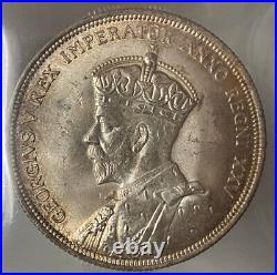 Canada George V Silver Dollar 1935 Iccs Ms65