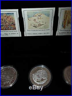 Canada Group of Seven/7 Silver Coin Collection with Wooden Case Stormy Weather
