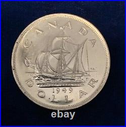 Canada King George VI 1949 Silver Dollar Coin Choice Uncirculated