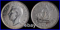 Canada. King George VI 1949 Silver Dollar ICCS MS-64. KM-47
