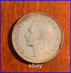 Canada King George VI 1950 1 Silver Dollar Coin, Arnprior, Uncirculated