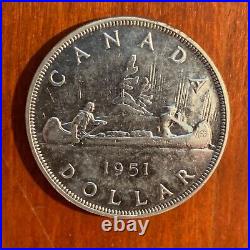 Canada King George VI 1951 1 Silver Dollar Coin Arnprior, Almost Uncirculated