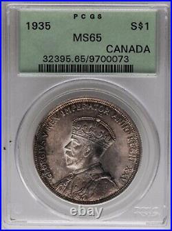 Canada. King George V 1935 Silver Dollar PCGS MS-65. KM-30