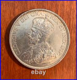 Canada King George V 1936 1 Silver Dollar Coin, Borderline Uncirculated