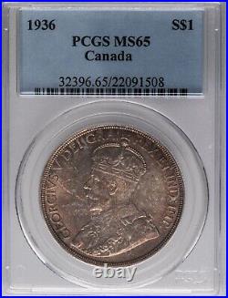 Canada. King George V 1936 Silver Dollar PCGS MS-65. KM-31 Canada. King George V 1936 Silver Dollar PCGS MS-65. KM-31