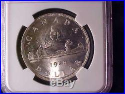 Canada One Dollar 1948 Ngc Ms 61