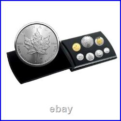 Canada Pure Silver $5 Bullion 0.9999 Maple Leaf Gift 7-Coin Set, 2025 Canada Pure Silver $5 Bullion 0.9999 Maple Leaf Gift 7-Coin Set, 2025