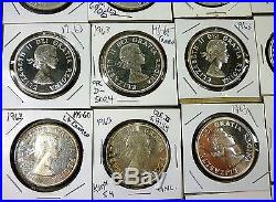 Canada Roll (20 Coins) Superb Gem Bu 1963 Silver Dollars