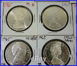 Canada Roll (20 Coins) Superb Gem Bu 1965 Silver Dollars
