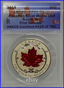Canada Silver 2015 Maple Leaf ANACS RP70 DCAM Reverse Proof First Releases Canada Silver 2015 Maple Leaf ANACS RP70 DCAM Reverse Proof First Releases